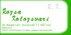 rozsa kolozsvari business card